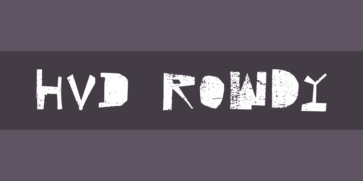 HVD Rowdy Font preview
